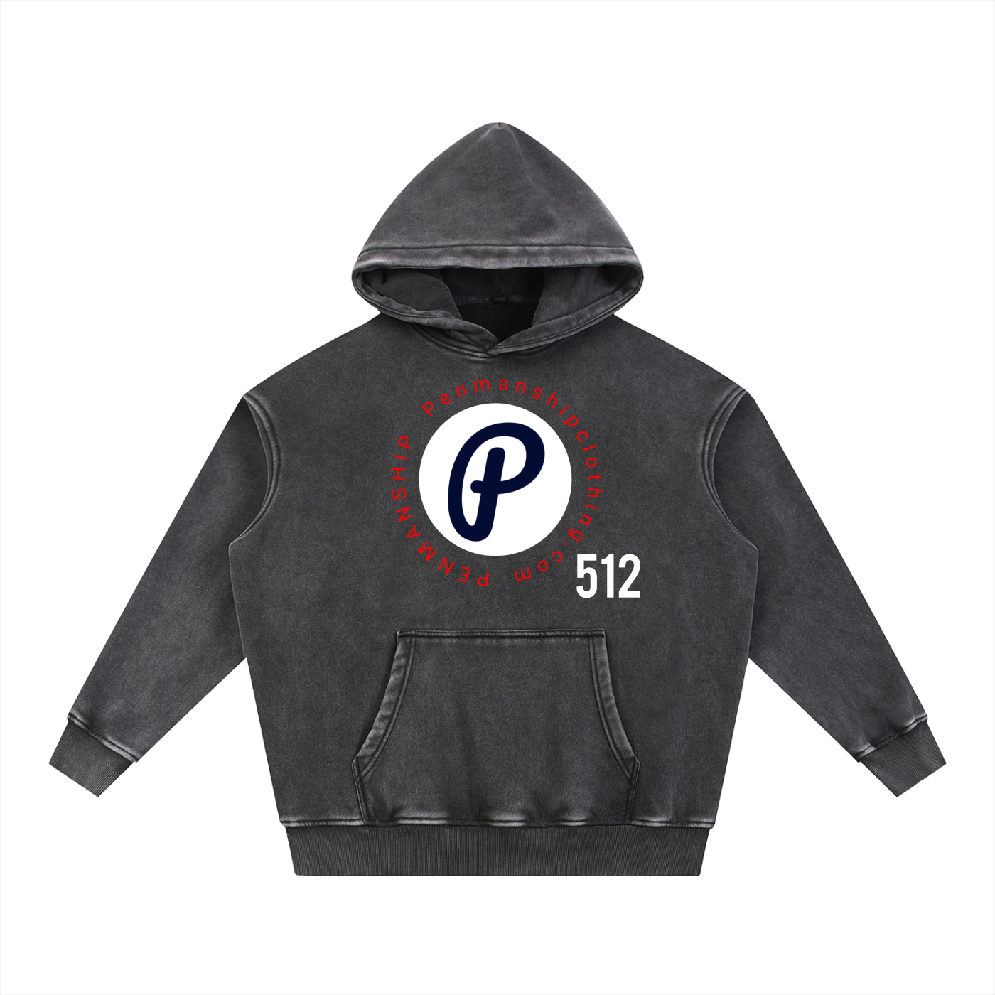 Penmanship Snow Wash Fleece Oversize Hoodie