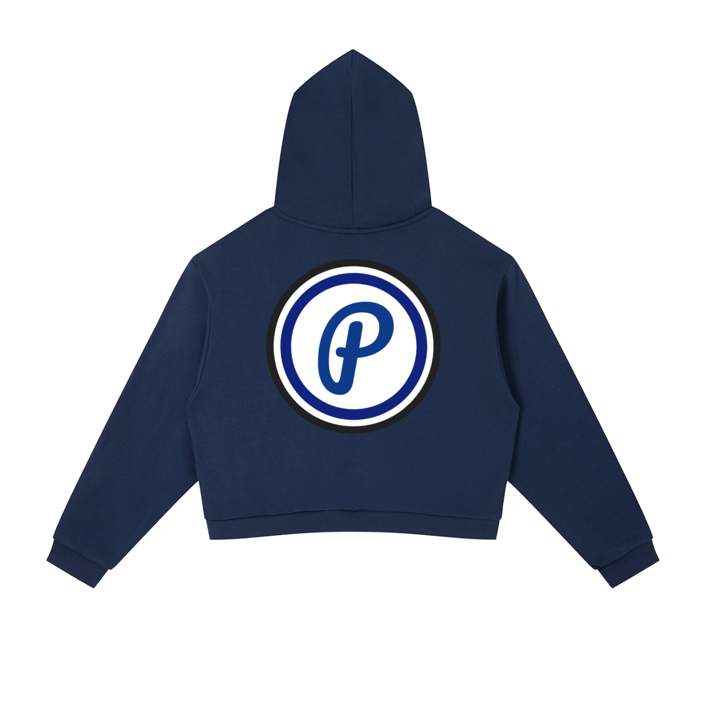 Penmanship Contrast Side Stripe Cropped Hoodie