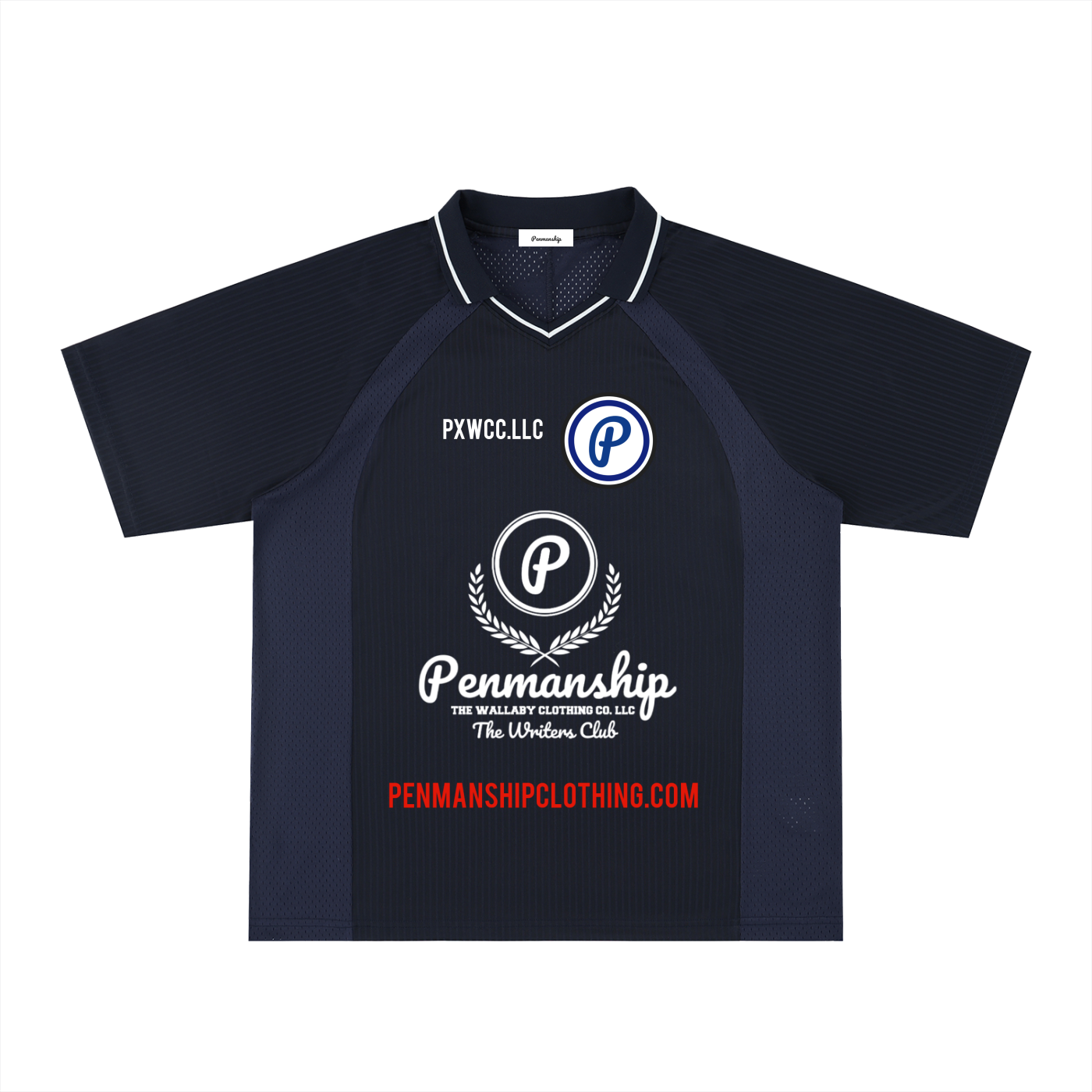 Penmanship Striped V-Neck Soccer Jersey