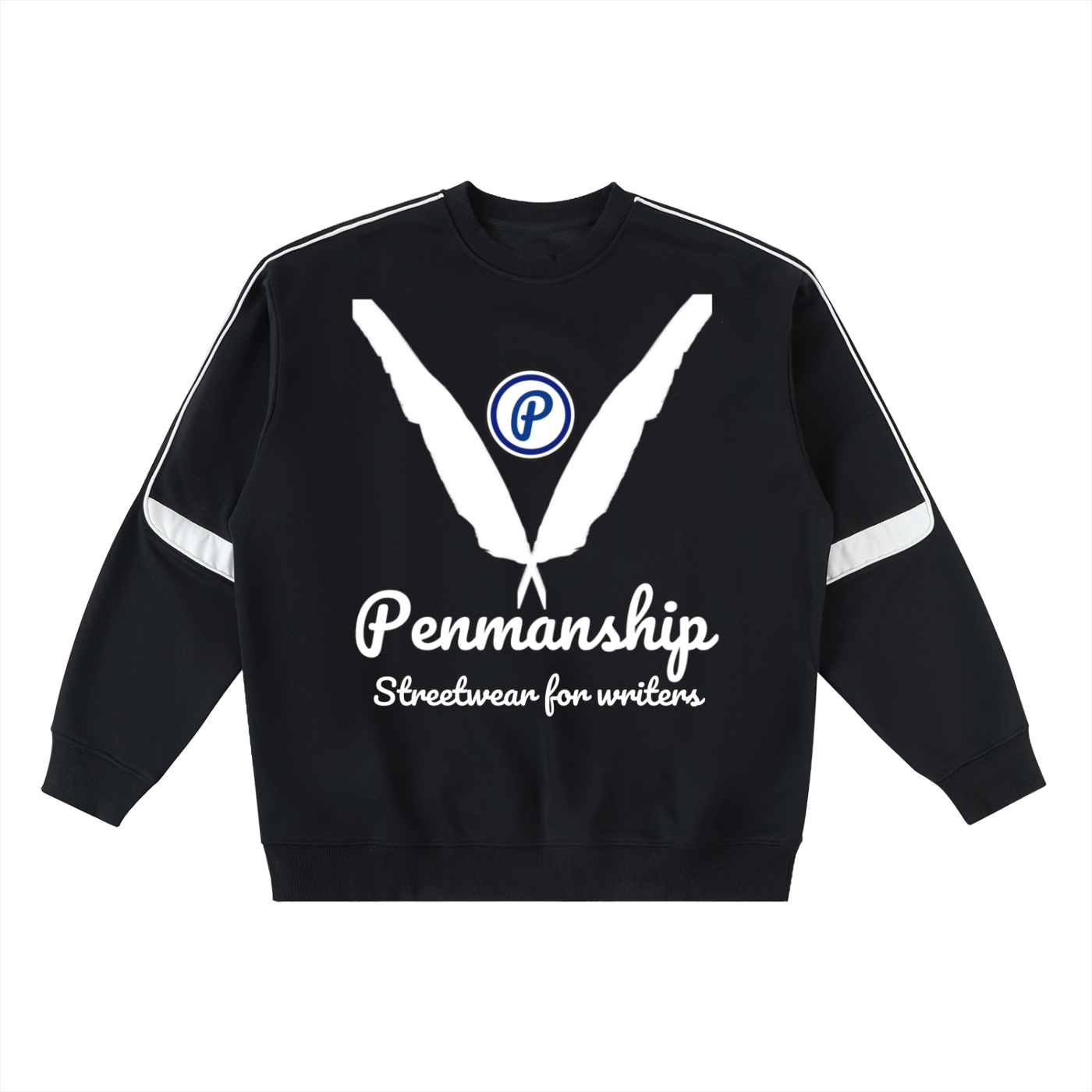 Penmanship Oversized Crewneck Taped Sweatshirt