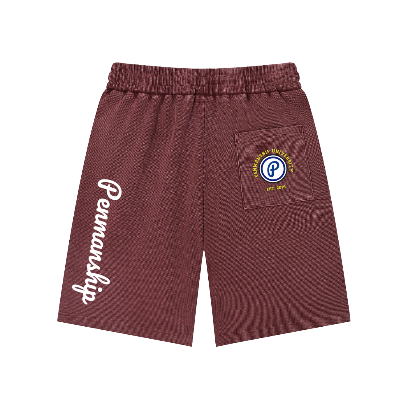 Penmanship Mineral Wash Waffle Knit Shorts