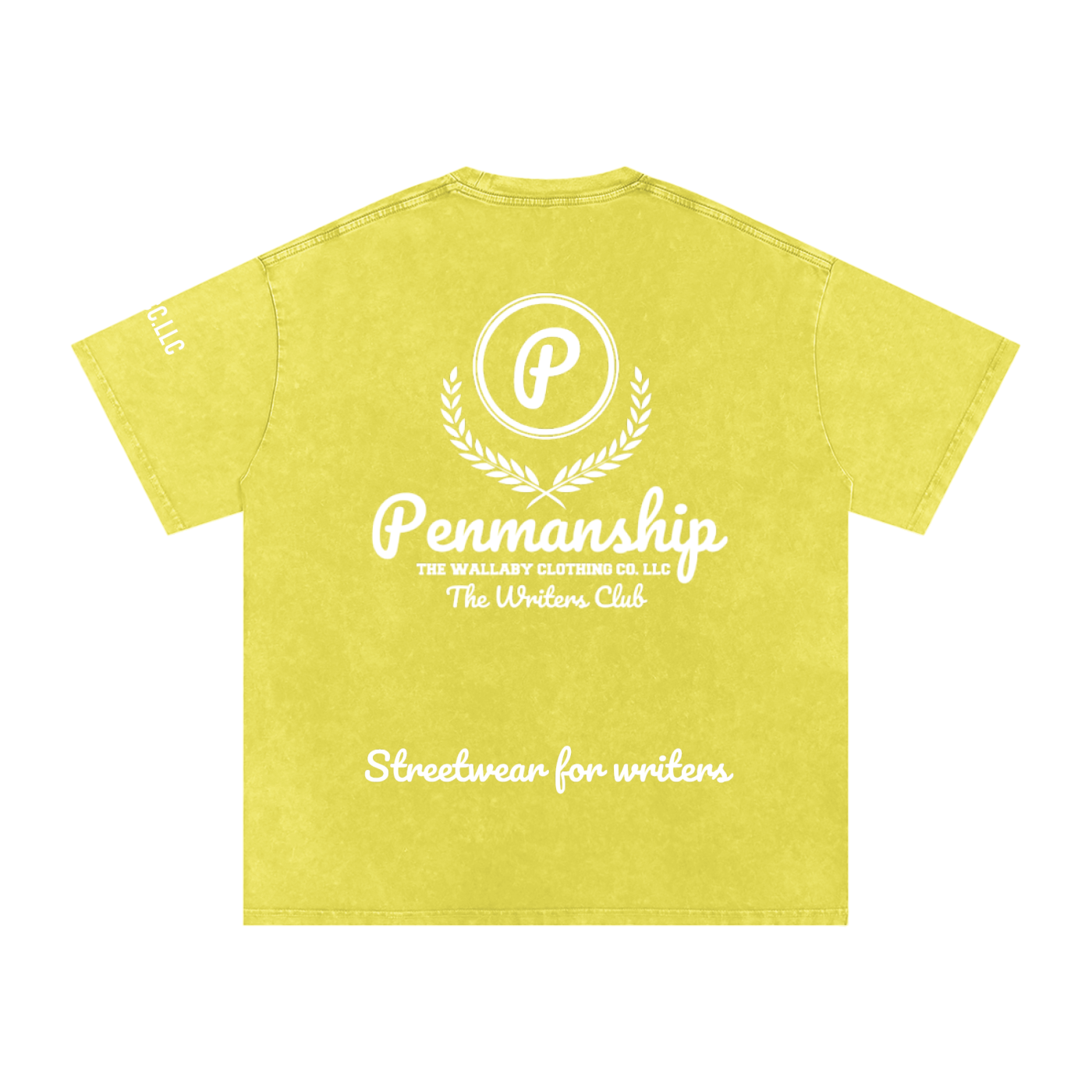 Penmanship "Censored" Snow Washed Oversized Cotton T-Shirt