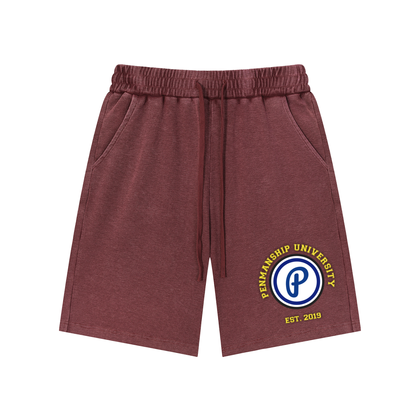 Penmanship Mineral Wash Waffle Knit Shorts