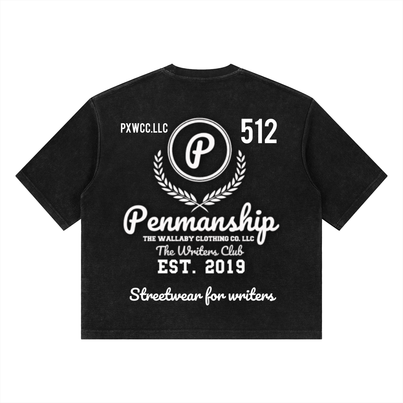 Penmanship "Censored" Unisex Mineral Wash Waffle Boxy T-Shirt