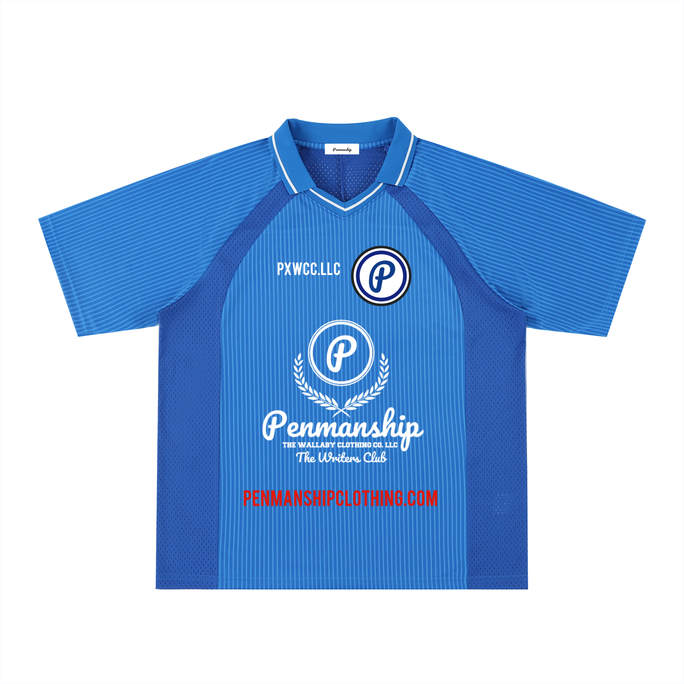 Penmanship Striped V-Neck Soccer Jersey