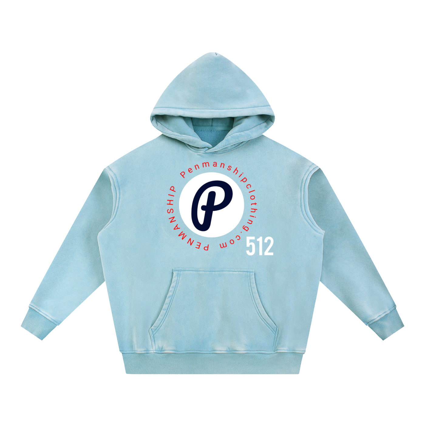Penmanship Snow Wash Fleece Oversize Hoodie