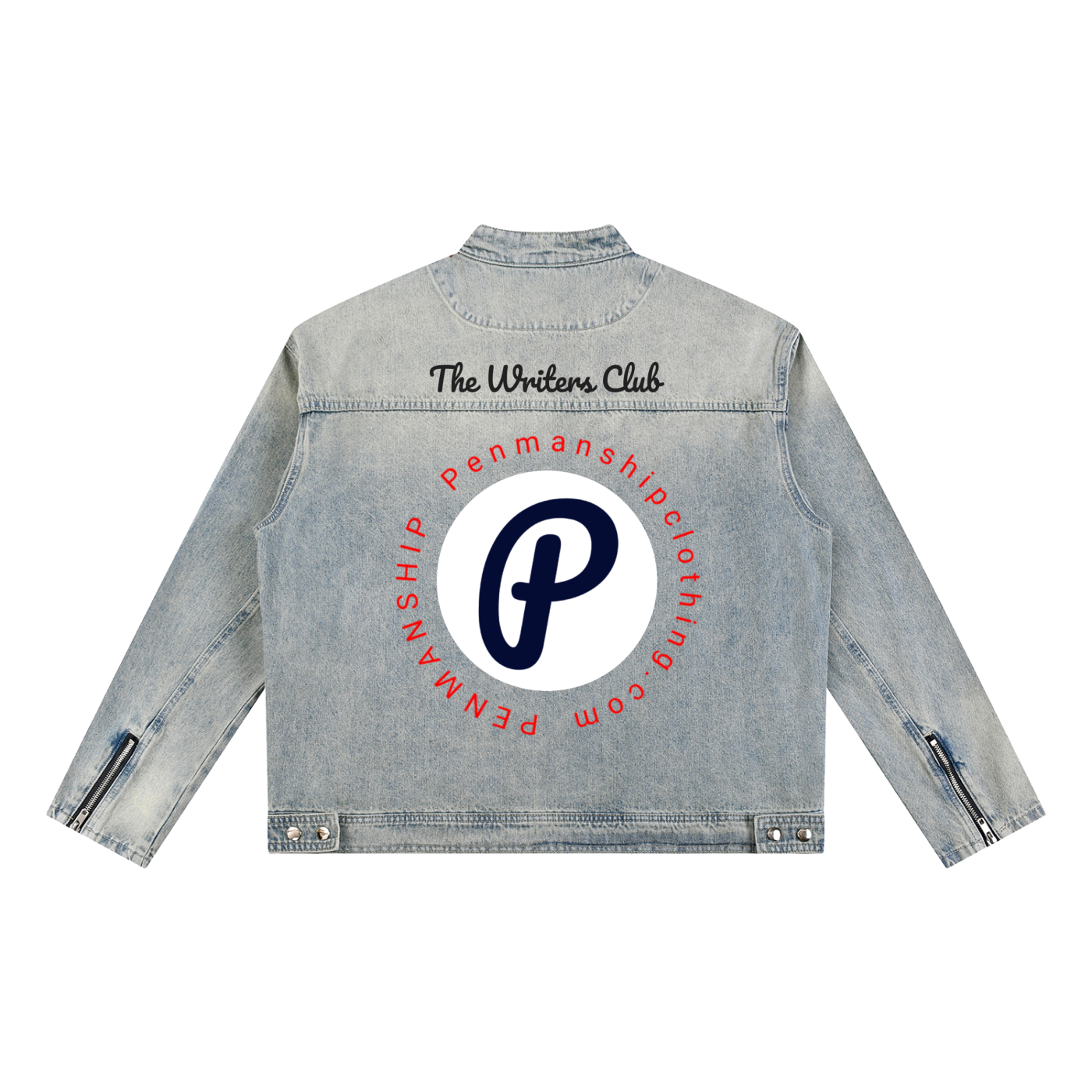 Penmanship Vintage Wash Zip Denim Jacket