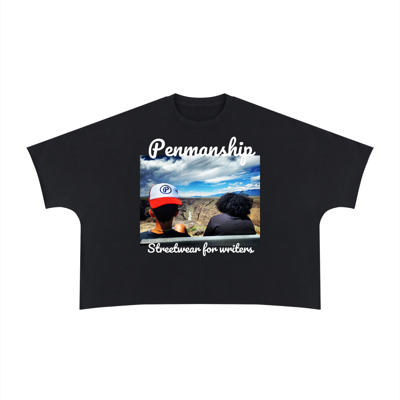 Penmanship Unisex Heavyweight Boxy Raw Edge T-Shirt
