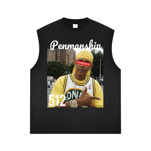 Penmanship "Censored" Reverse Washed Tank Top