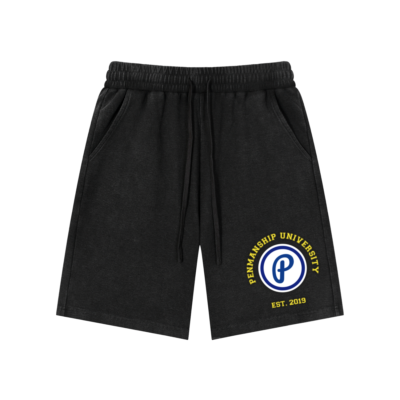 Penmanship Mineral Wash Waffle Knit Shorts