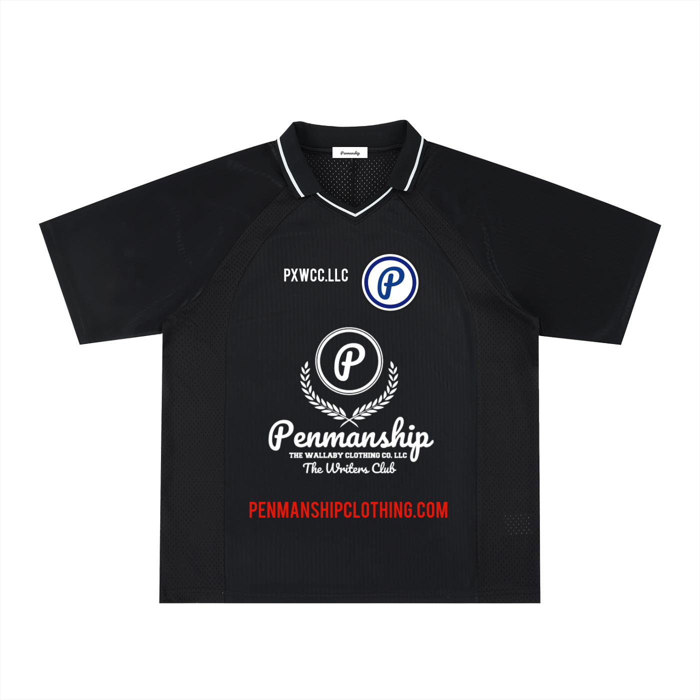 Penmanship Striped V-Neck Soccer Jersey