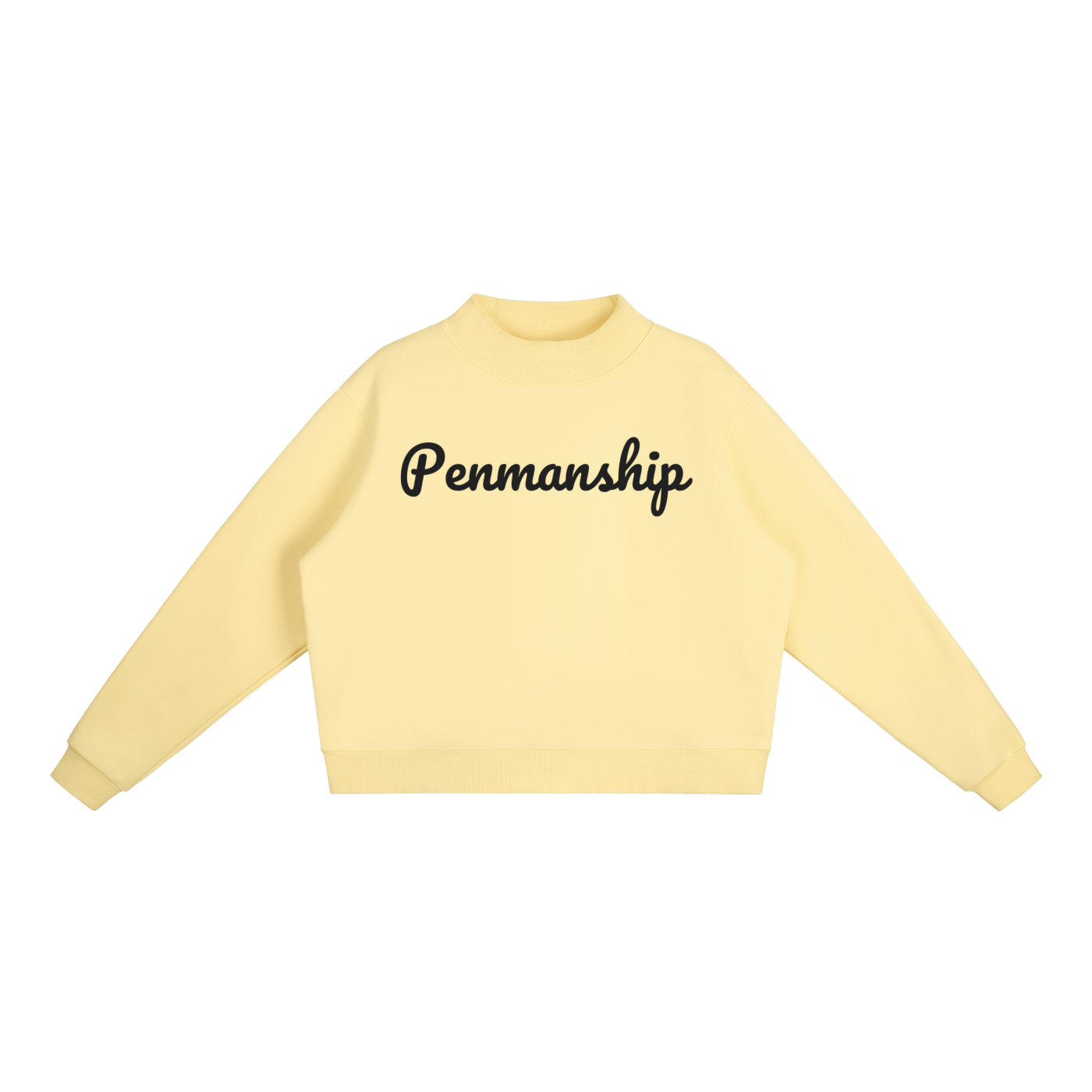 Penmanship Essential Fleece Mock-Neck Crew Sweatshirt
