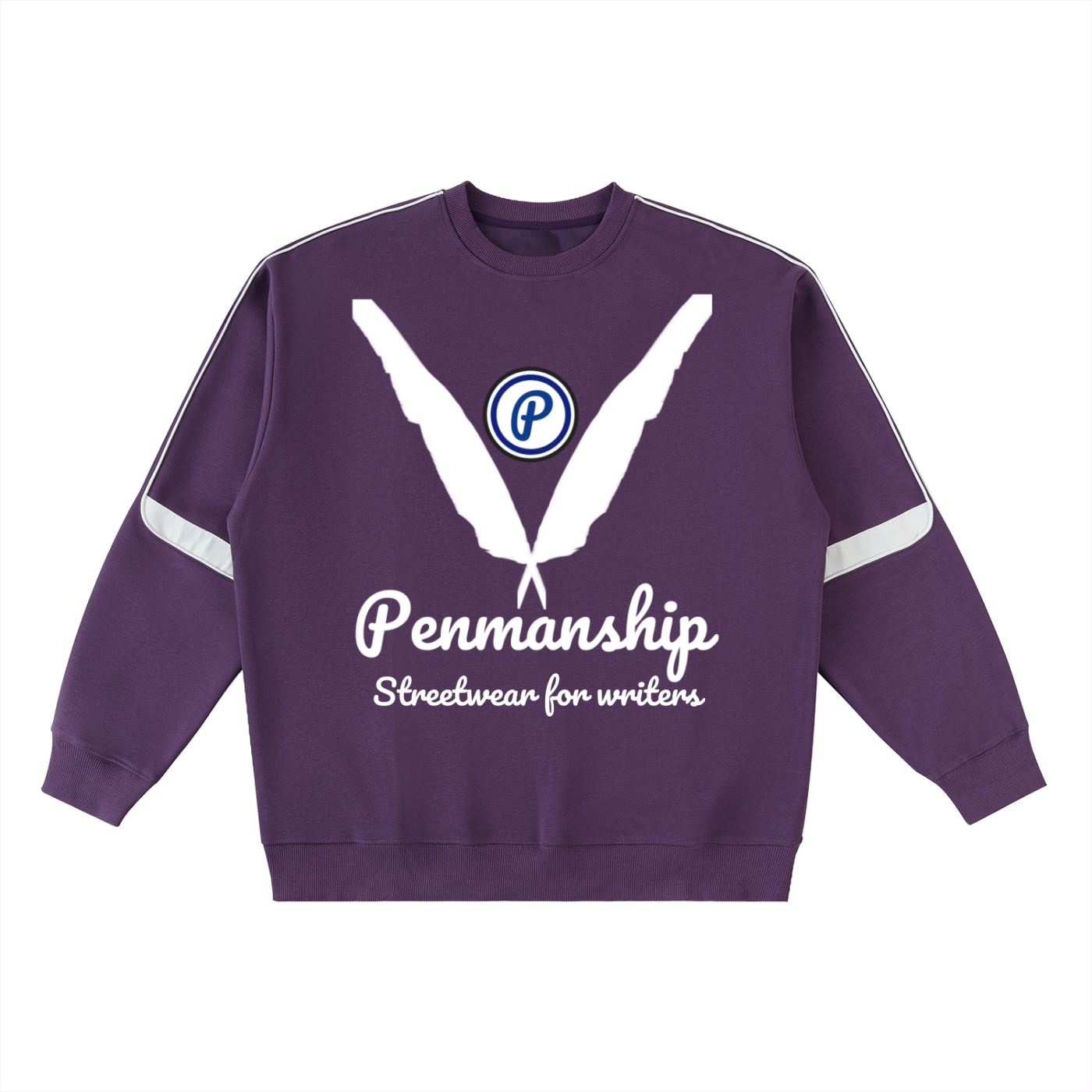 Penmanship Oversized Crewneck Taped Sweatshirt