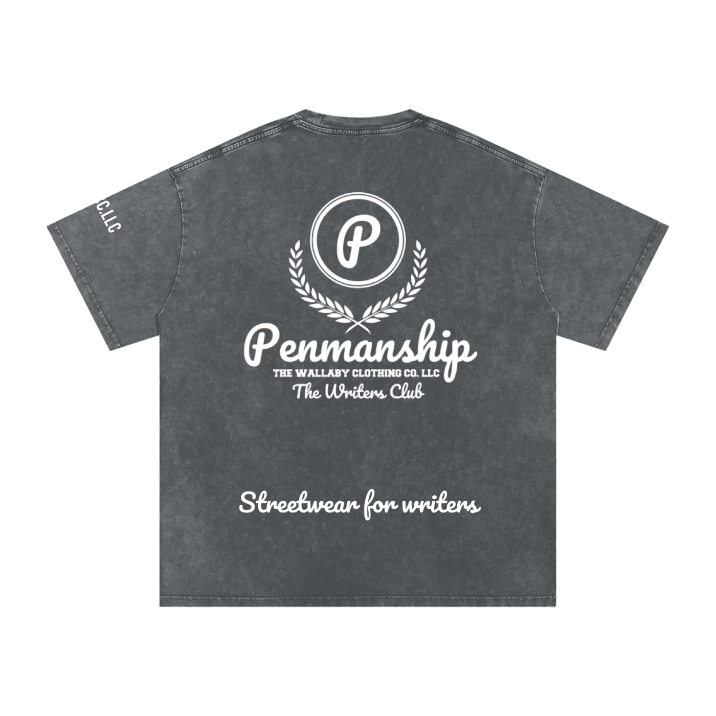 Penmanship "Censored" Snow Washed Oversized Cotton T-Shirt