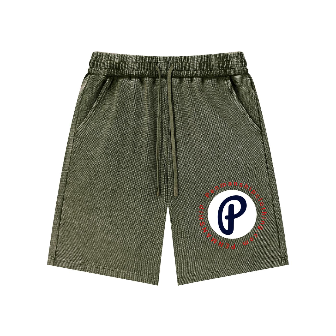 Penmanship Mineral Wash Waffle Knit Shorts