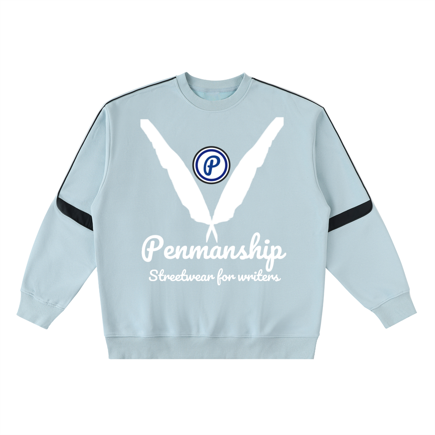Penmanship Oversized Crewneck Taped Sweatshirt