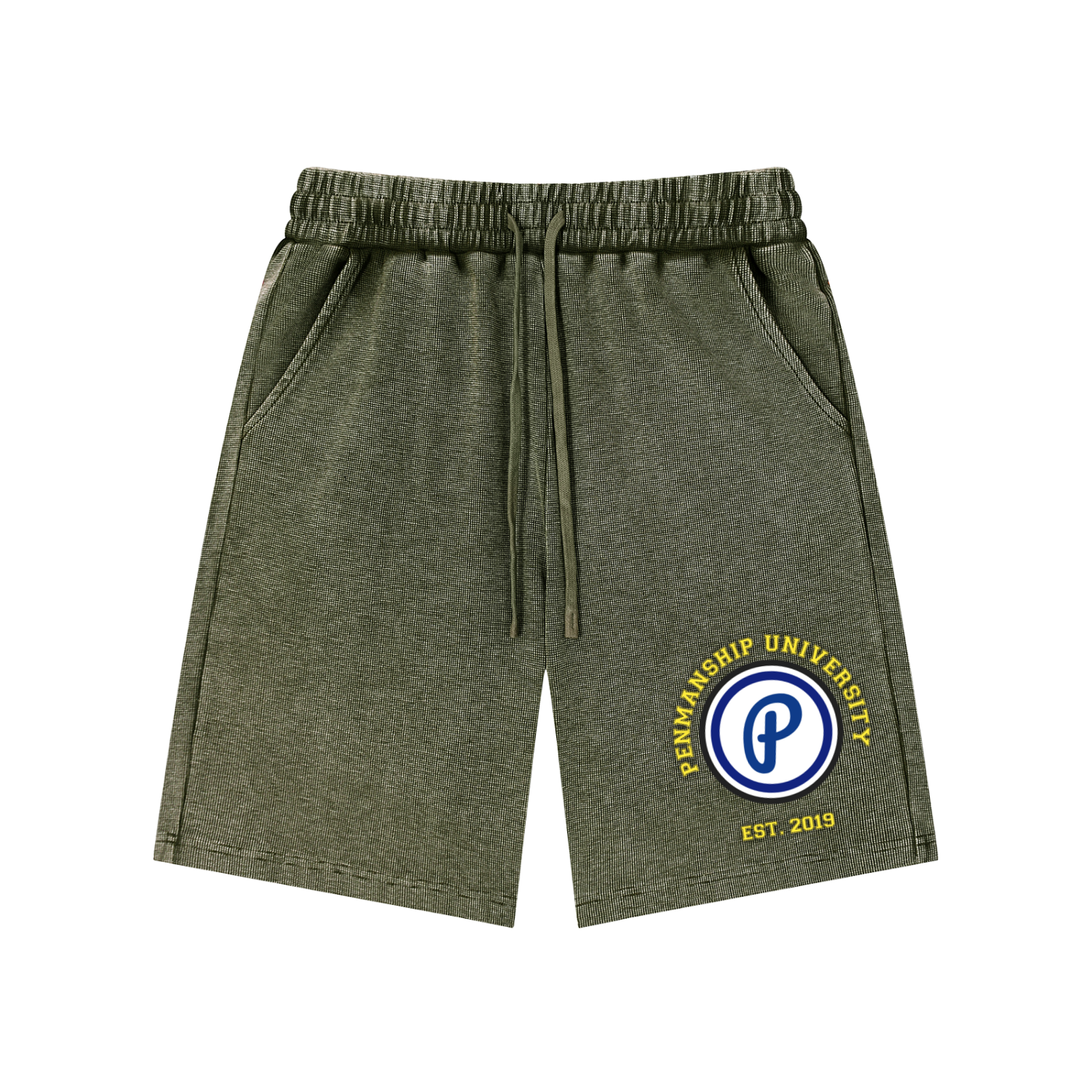 Penmanship Mineral Wash Waffle Knit Shorts
