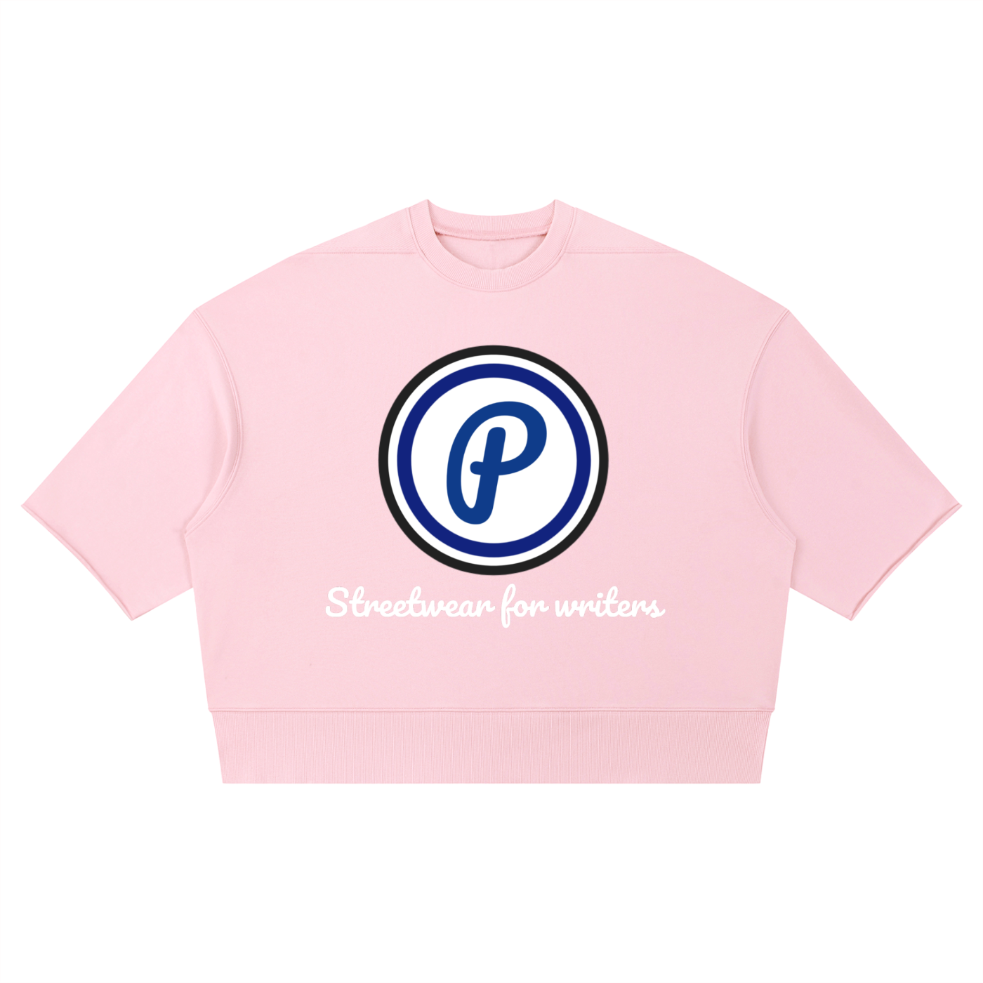 Penmanship Unisex Mineral Wash Boxy Raw Edge T-Shirt