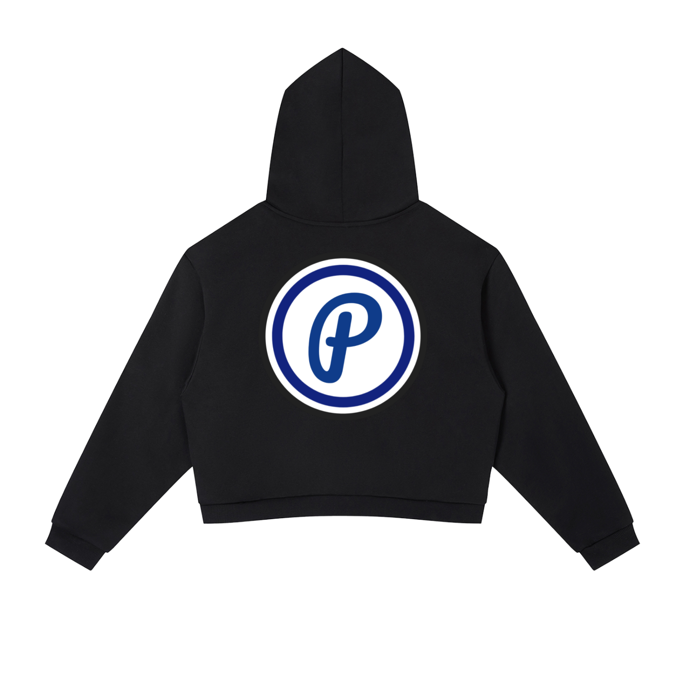 Penmanship Contrast Side Stripe Cropped Hoodie
