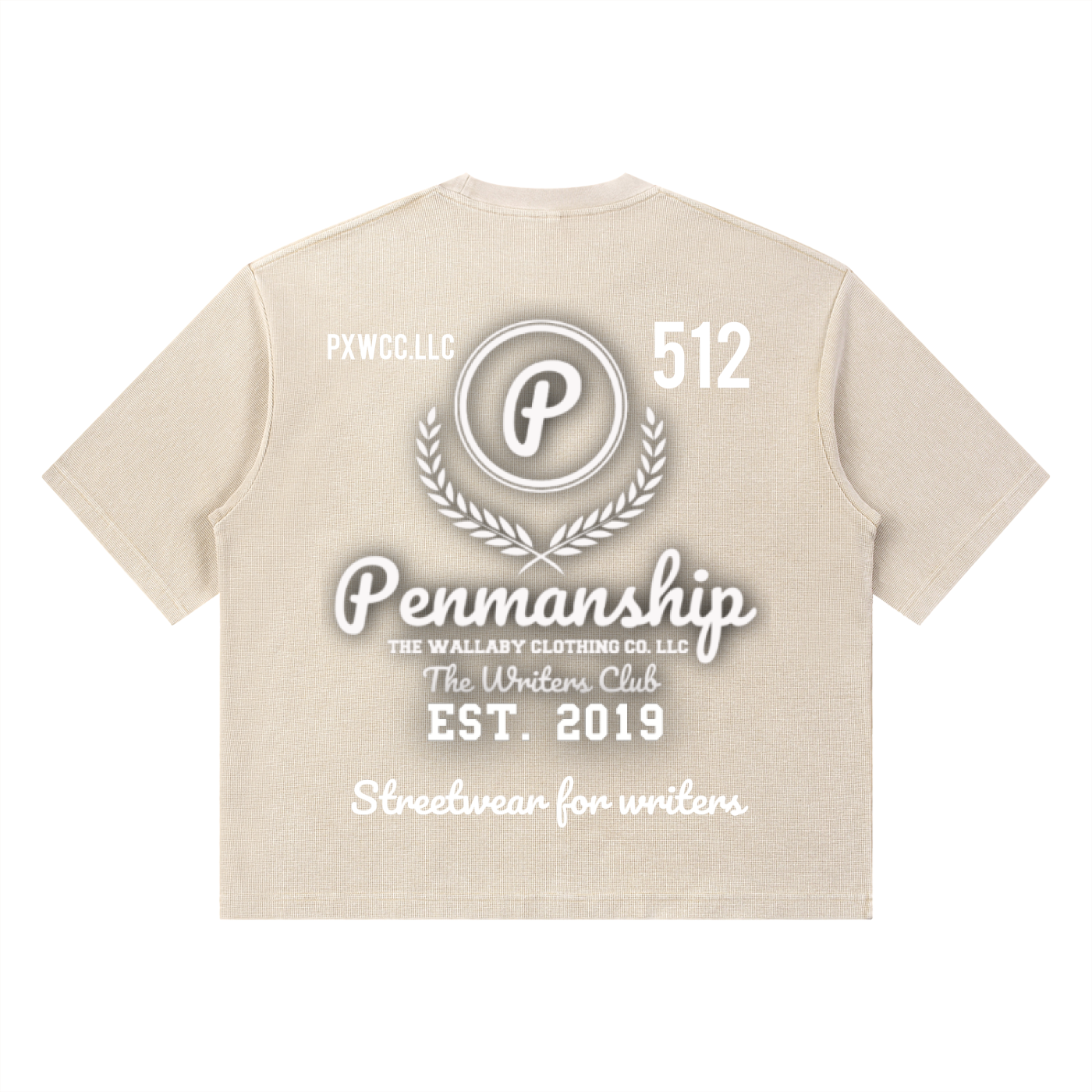 Penmanship "Censored" Unisex Mineral Wash Waffle Boxy T-Shirt