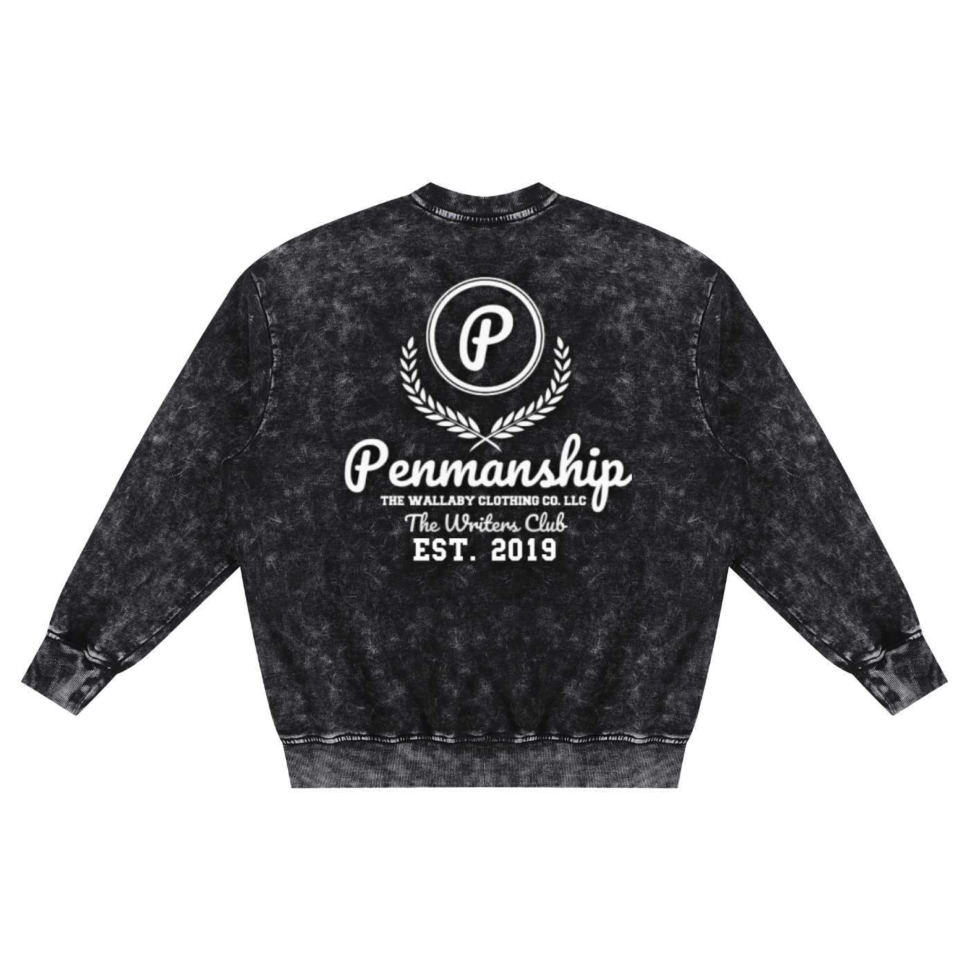 Penmanship "Censored" Washed Hand-Frayed Sweatshirt