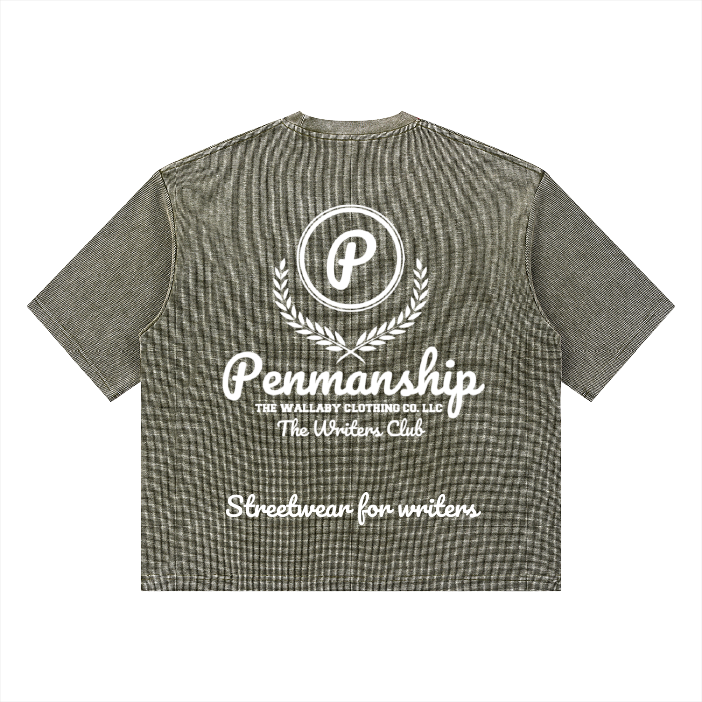 Penmanship "Censored" Unisex Mineral Wash Waffle Boxy T-Shirt