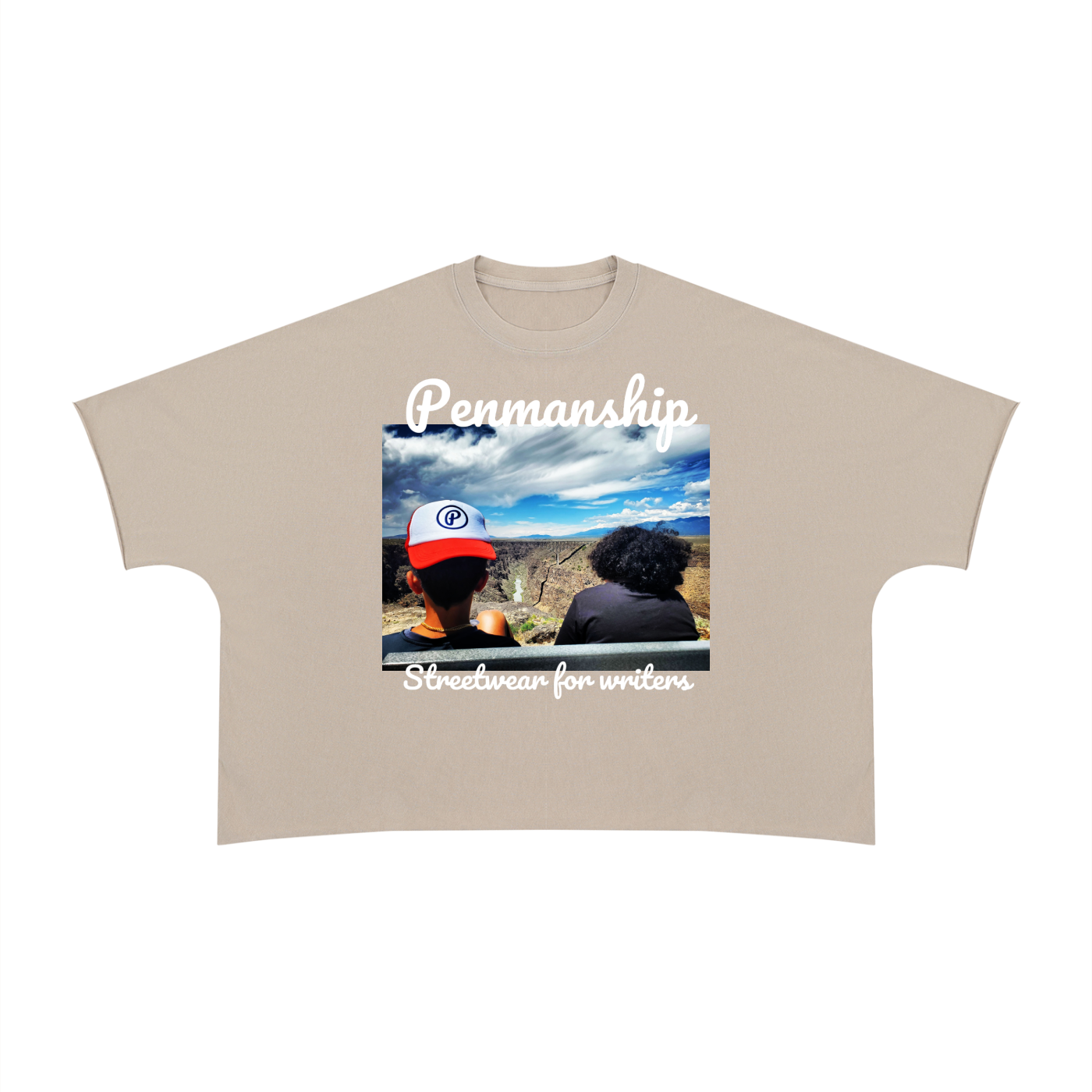 Penmanship Unisex Heavyweight Boxy Raw Edge T-Shirt
