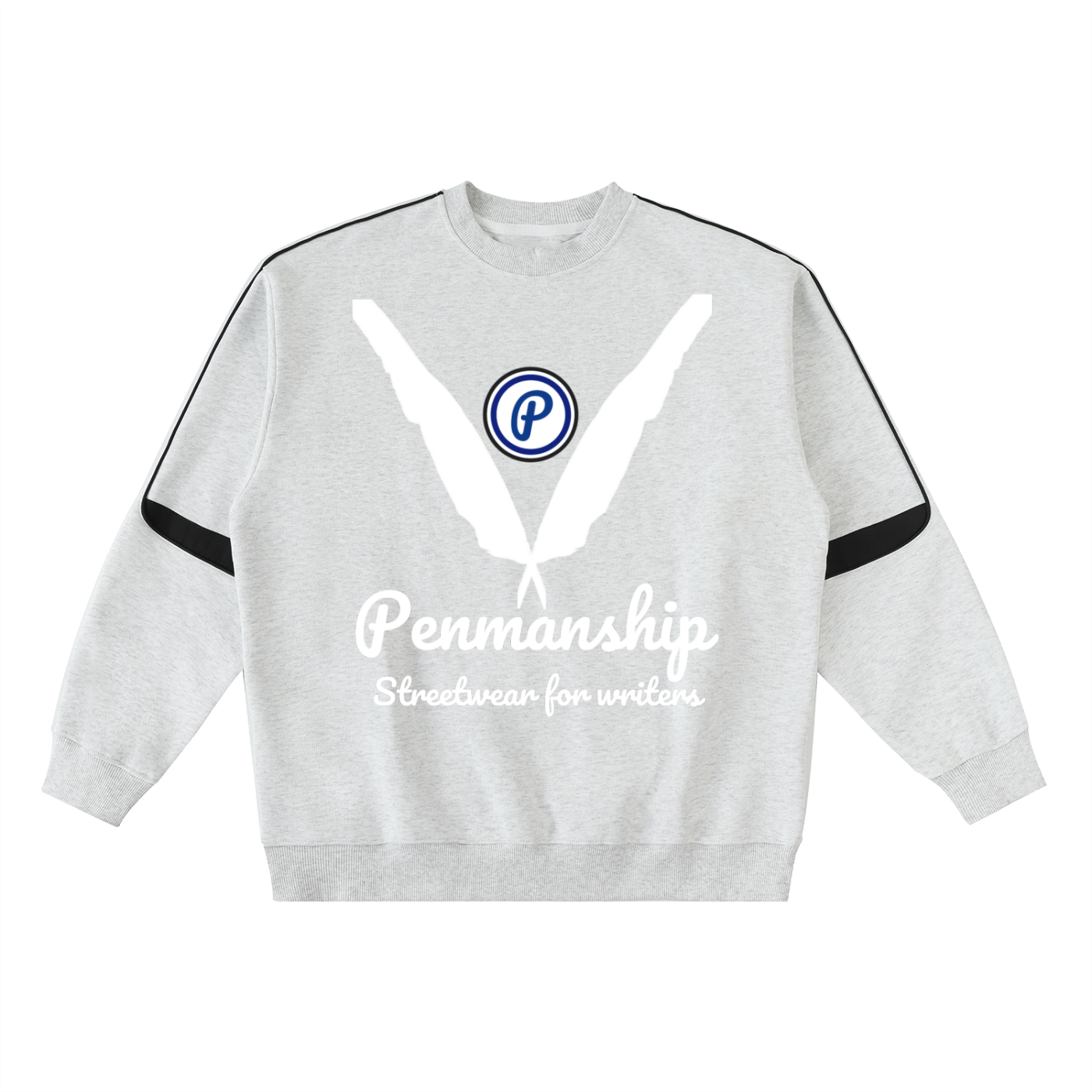 Penmanship Oversized Crewneck Taped Sweatshirt