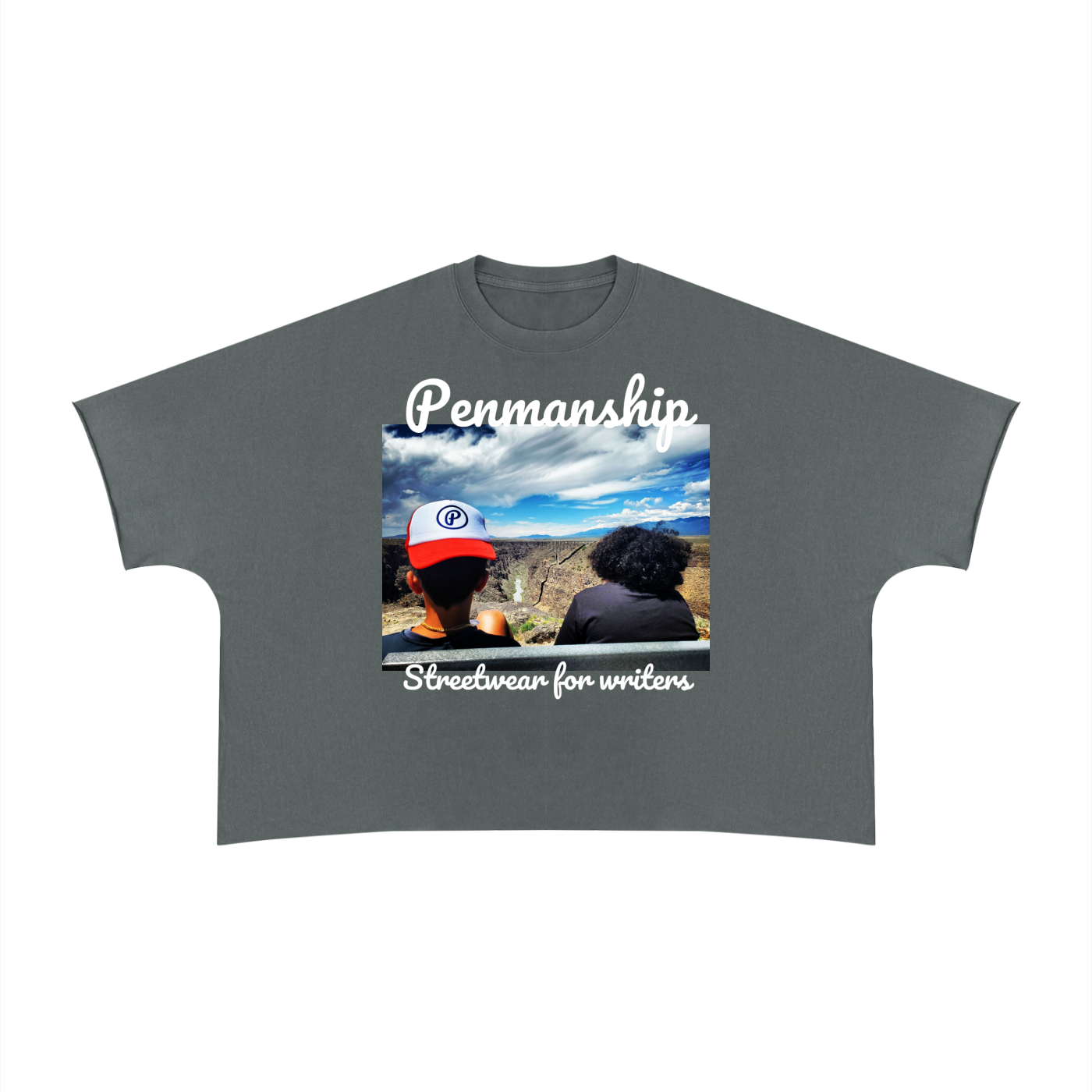 Penmanship Unisex Heavyweight Boxy Raw Edge T-Shirt