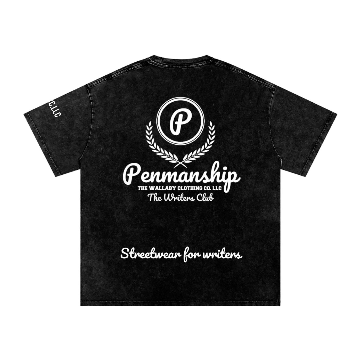 Penmanship "Censored" Snow Washed Oversized Cotton T-Shirt
