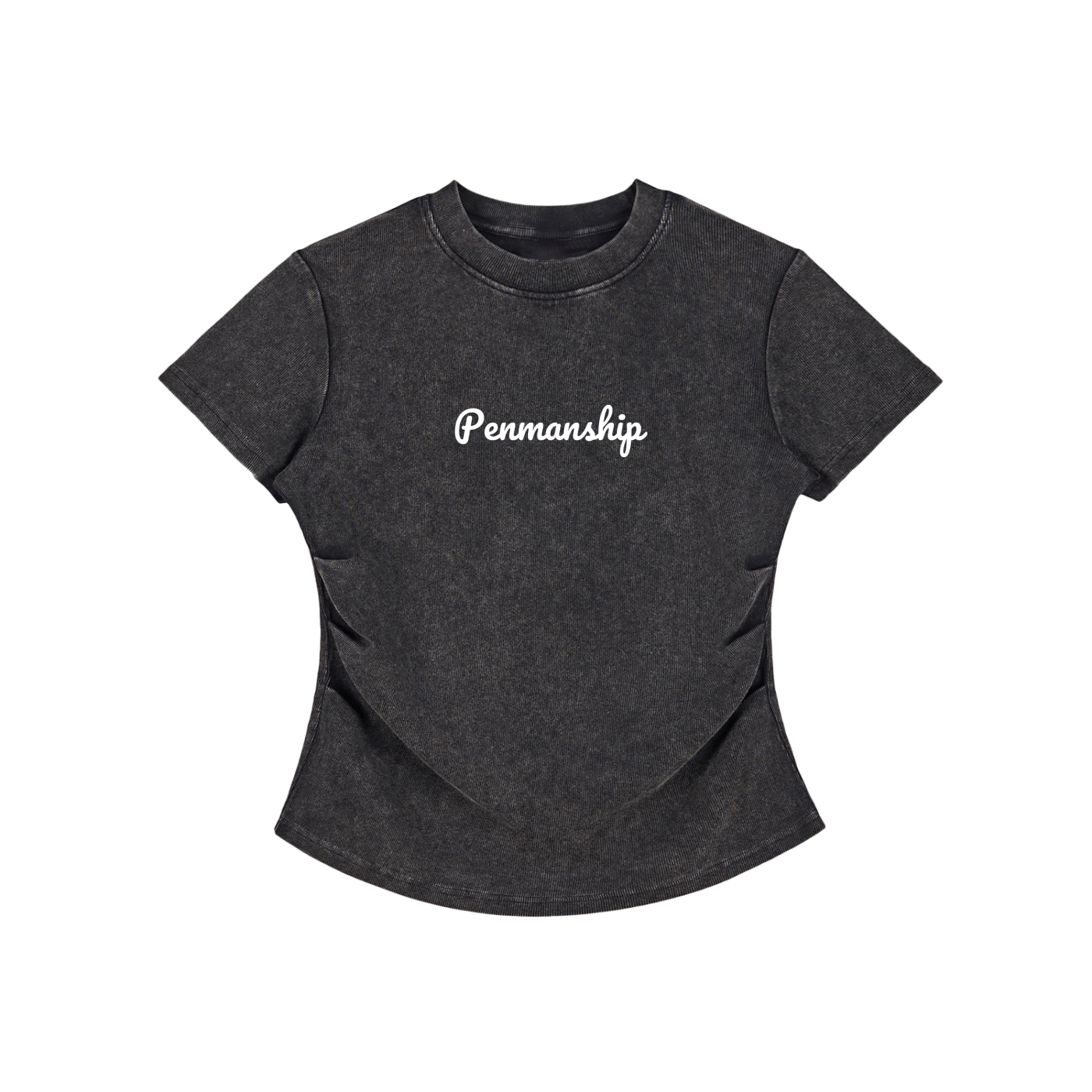 Penmanship Vintage Washed Bodycon Cotton T-Shirt